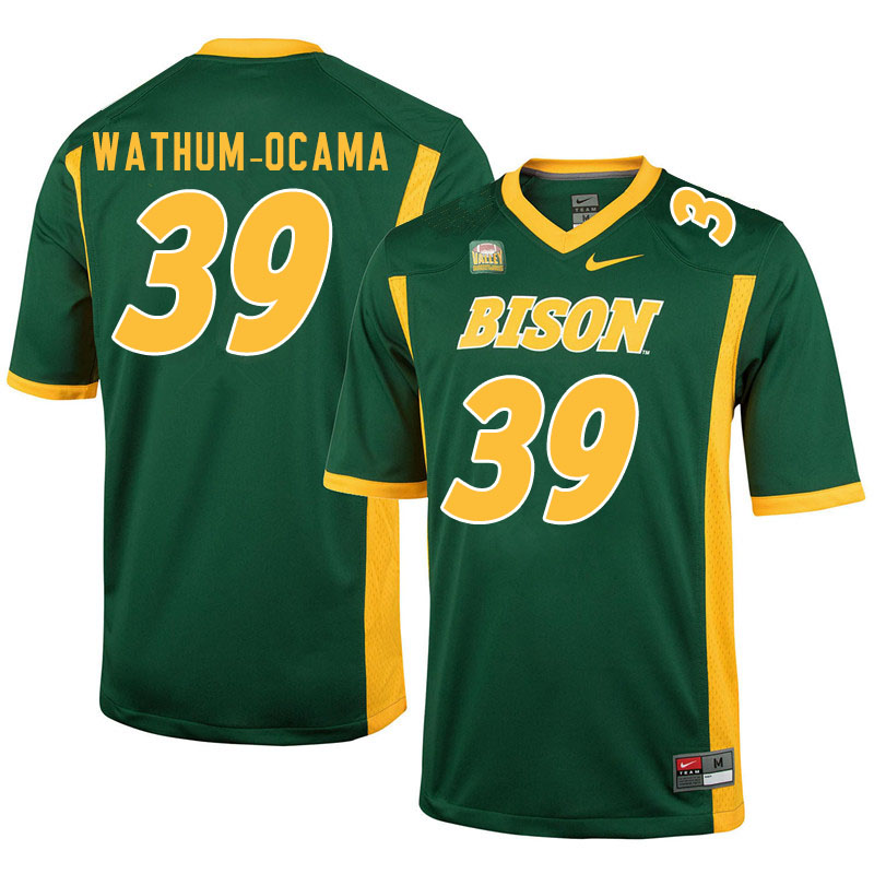 Men #39 Jenaro Wathum-Ocama North Dakota State Bison College Football Jerseys Sale-Green